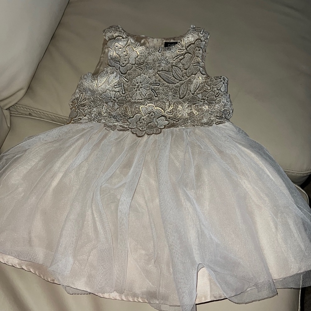 Gold cream formal dress